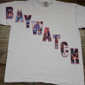 90's Baywatch TV Show Iron On Bootleg T-Shirt